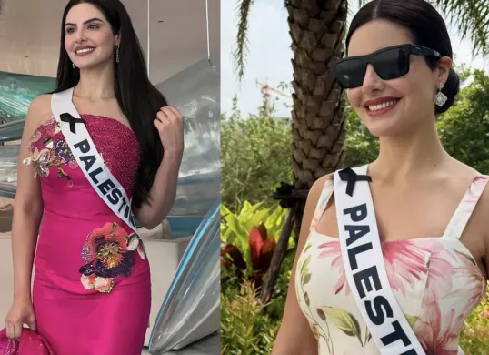 Profil Lengkap Nadeen Ayoub: Perjalanan Miss Palestina Pertama yang Guncang Dunia Miss Universe 2025. (Sumber: Instagram/@Nadeen Ayoub)