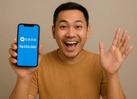 Ilustrasi dapat saldo DANA gratis. (Sumber: Poskota/ChatGPT)