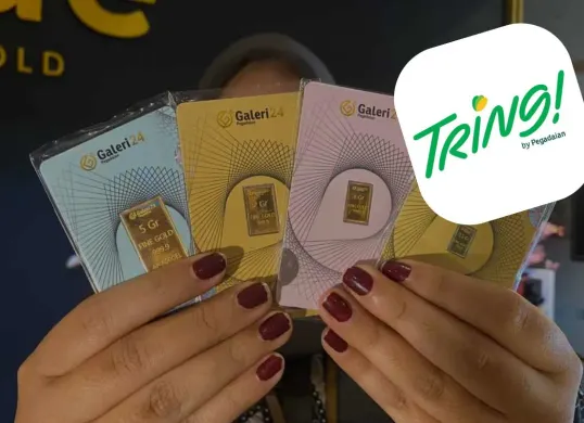 Cara cek harga emas di aplikasi Tring Pegadaian. (Sumber: Istimewa)
