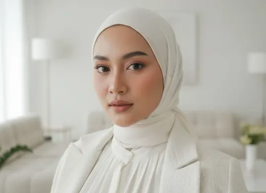 Edit foto ala profesional dengan Prompt Gemini AI untuk wanita berhijab (Sumber: Gemini AI)