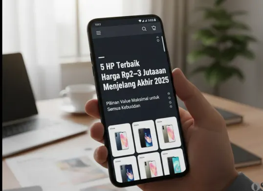 Deretan smartphone terbaik harga Rp2–3 jutaan menjelang akhir tahun 2025, lengkap dengan fitur unggulan seperti 5G, AMOLED, dan NFC. (Sumber: Poskota/Yusuf Sidiq)