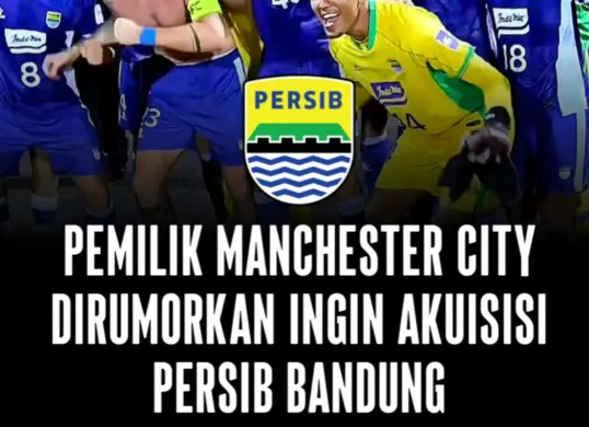 Ilustrasi rumor Persib Bandung diakuisisi CFG. (Sumber: Instagram/@bola.lokal_)