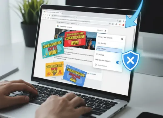 Cara blokir iklan mengganggu di aplikasi browser. (Sumber: Gemini AI)