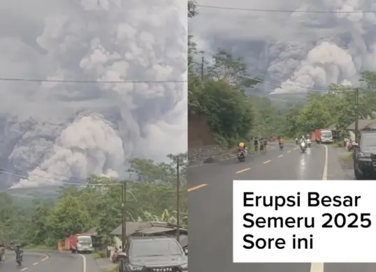 Potret Gunung Semeru erupsi. (Sumber: Instagram/@mountnesia)