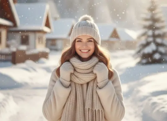 Foto liburan musim salju ala traveler dunia dengan prompt gemini ai (Sumber: Gemini AI)