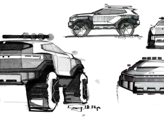 Sketsa teaser CRATER Concept jelang debutnya di media day AutoMobility LA 2025. (Sumber: Dok Hyundai)