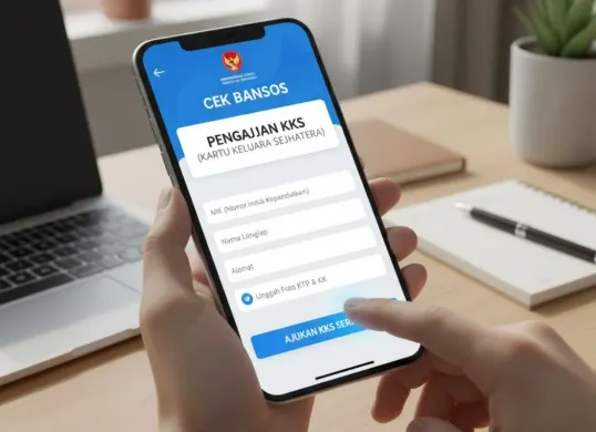 Cara pengajuan KKS penerima bansos lewat HP. (Sumber: Gemini AI)