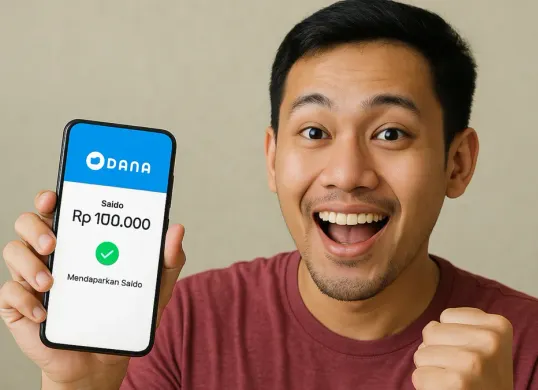 Ilustrasi mendapat saldo DANA gratis. (Sumber: AI Generated)