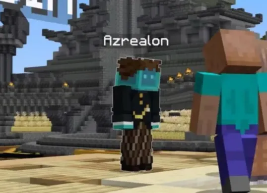 Viral sosok Azrealon minecraft. (Sumber: tangkapan layar)