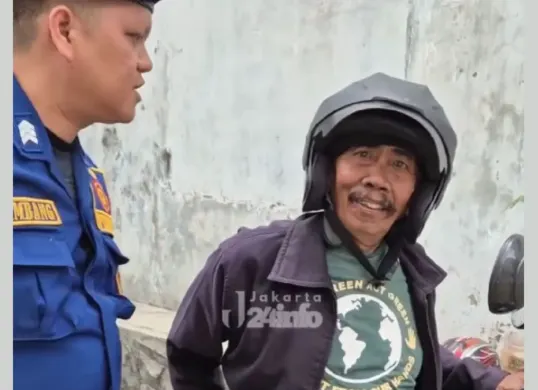 Wajah pelaku eksibisionis di Benhil yang dikejar petugas damkar (Sumber: Instagram/@jakarta24info)