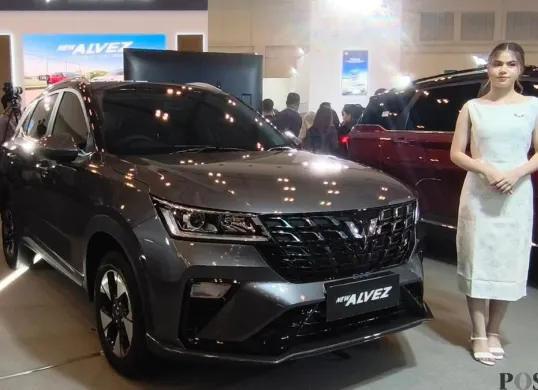 Wuling Motors resmi memperkenalkan mobil New Alvez di GJAW 2025, ICE BSD City, Kabupaten Tangerang. (Sumber: Poskota/Erwan Hartawan)