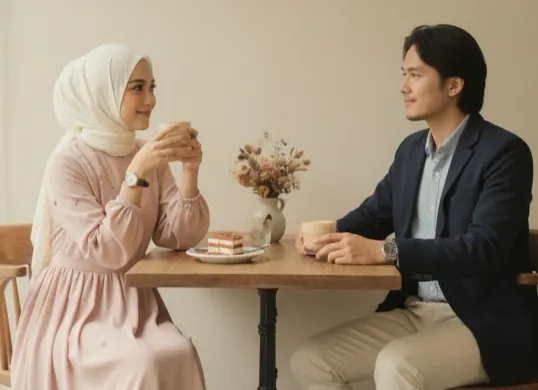 Hasil edit foto pasangan romantis pakai prompt Gemini AI. (Sumber: Gemini AI)