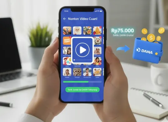Nonton video bisa dapat saldo DANA gratis. (Sumber: Gemini AI)