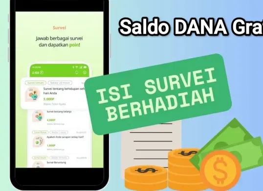 Ilustrasi - Isi survei untuk dapat saldo DANA Gratis. (Sumber: Poskota)