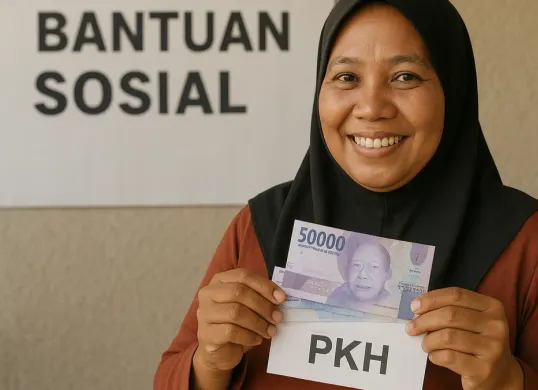 Ilustrasi penyaluran dana bansos PKH. (Sumber: ChatGPT)