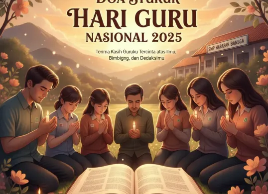 Contoh doa ucapan saat upacara peringatan Hari Guru Nasional 2025 (Sumber: Google Gemini AI)