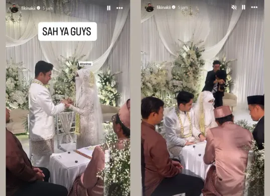 Fiki Naki resmi nikahi Tinandrose (Sumber: Instagram/@fikinakii)
