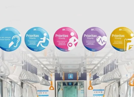 Pin Prioritas MRT Jakarta. (Sumber: jakarta.go.id)