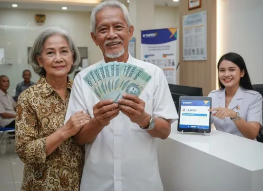 Pencairan gaji pensiunan PNS terbaru akhir tahun 2025. (Sumber: Gemini AI)