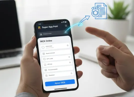 Begini cara pengajuan SKCK secara online lewat aplikasi. (Sumber: Gemini AI)