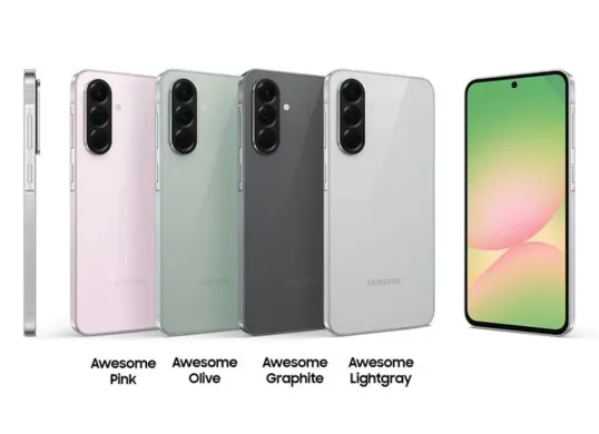 Lineup Samsung Galaxy A Series 2025 dengan desain modern dan pilihan warna elegan. (Sumber: Dok/Samsung)