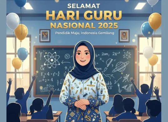 Ilustrasi Hari Guru Nasional 2025 (Sumber: Gemini AI)