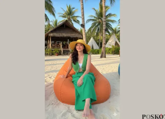 Hasil foto di pantai pakai Gemini AI (Sumber: TikTok/unloadingchoes)