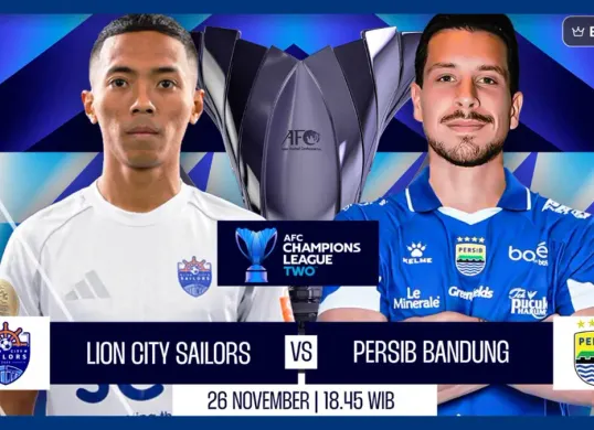 Link live streaming Lion City Sailors Vs Persib Bandung nanti malam (Sumber: Visionplus.id)
