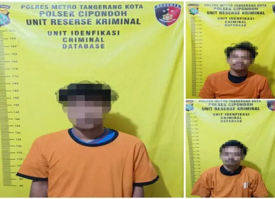 Tampang tiga pelaku pencurian tembaga dan aluminium di wilayah Cipondoh, Kota Tangerang. (Sumber: Istimewa)