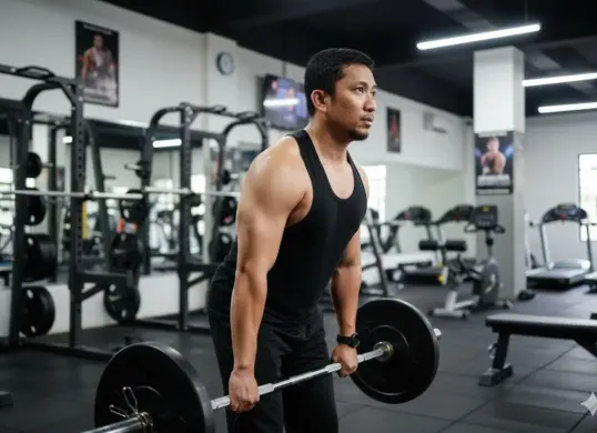 Prompt Gemini AI foto cowok sporty di GYM. (Sumber: Gemini AI)