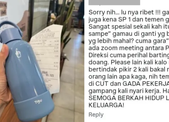 Ilustrasi peristiwa viral terkait tumbler yang hilang di commuter line. (Sumber: X)