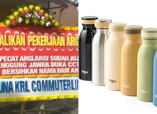 Ilustrasi warganet ngamuk kirim karangan bunga ke PT KAI perkara hilangnya tumbler Tuku. (Sumber: Instagram)