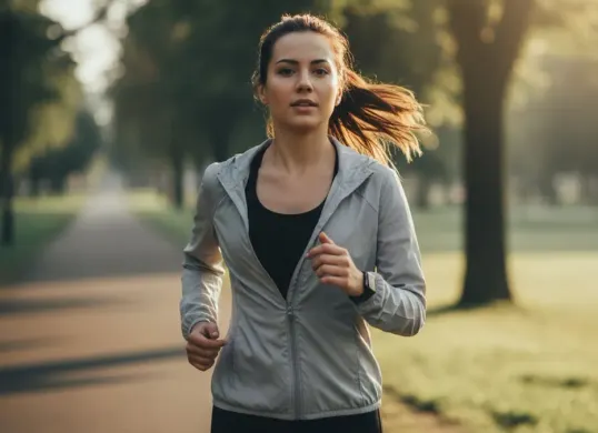 Wanita muda berlari (Sumber: Gemini AI)