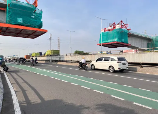 Pembangunan LRT Fase 1B rute penyambungan Velodrome - Manggarai, terus dikebut untuk mengejar target penyelesaian. (Sumber: Istimewa)