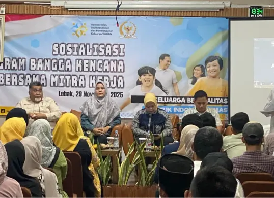 DP3AP2KB Kabupaten Lebak saat melakukan sosialisasi penurunan angka stunting, Sabtu, 29 November 2025. (Sumber: Dok. DP3AP2KB Lebak)