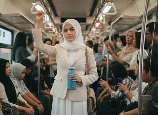 Hasil edit foto parodi tumbler Tuku yang viral pakai prompt Gemini AI. (Sumber: Gemini AI)