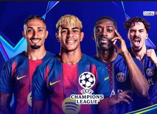 Tonton live streaming Barcelona vs PSG di Liga Champions 2025/2026. (Sumber: Vidio.com)