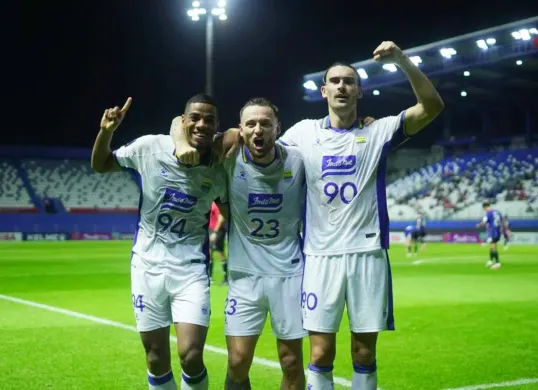 Potret pemain Persib Bandung saat melakukan selebrasi gol ke gawang Bangkok United. (Sumber: Persib)