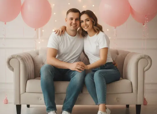 Prompt Gemini AI foto studio berdua bareng pacar. (Sumber: Istimewa)