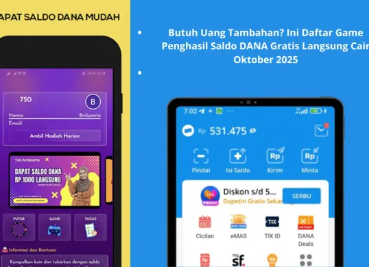 Tampilan aplikasi DANA ID Game yang populer di kalangan pengguna Android Oktober 2025. (Sumber: Poskota/Yusuf Sidiq)