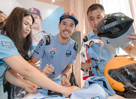 Brand otomotif lokal Indonesia, Aspira tampil di MotoGP sebagai sponsor. (Sumber: Aspira)