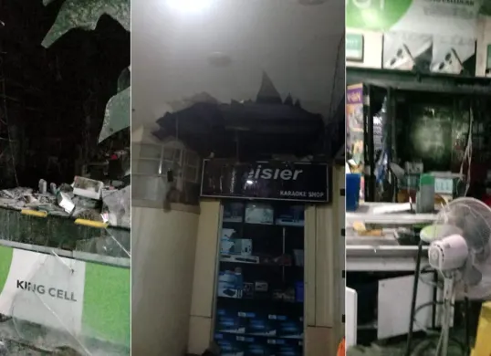 Kondisi konter HP di Glodok Plaza, Kelurahan Glodok, Kecamatan Tamansari, Jakarta Barat, yang terbakar pada Sabtu malam, 4 Oktober 2025. (Sumber: Istimewa)