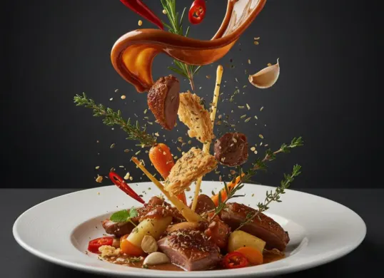 Ilustrasi buat foto makanan menggunakan Gemini AI. (Sumber: Poskota/Gemini AI)
