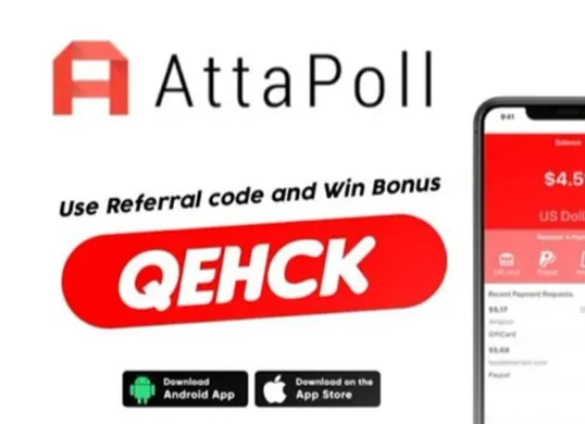Aplikasi AttaPoll yang memungkinkan pengguna mendapatkan saldo DANA gratis melalui survei online berbayar. (Sumber: Dok/Google Playstore)