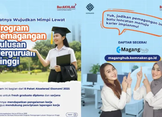 Program MagangHub Kemnaker 2025 dirancang untuk tingkatkan kompetensi dan serap lulusan baru. Cek syarat, jadwal, dan link pendaftaran resmi di sini. (Sumber: Instagram/@kemnaker)