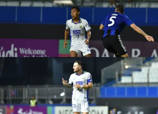 Potret pemain Persib Bandung, Beckham Putra dan Marc Klok. (Sumber: Persib)