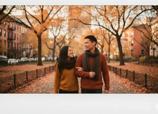 Hasil edit foto prompt Gemini AI polaroid pasangan di Amerika yang keren dan estetik. (Sumber: Freepik)