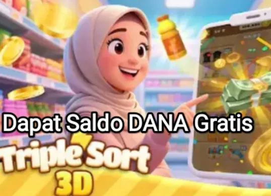 Game penghasil saldo DANA gratis Triple Sort 3D. (Sumber: Play Store)