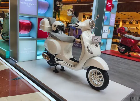 Pabrik Vespa di Cikarang telah capai kapasitas produksi maksimal 10.000 unit per tahun. (Sumber: Poskota/Erwan Hartawan)