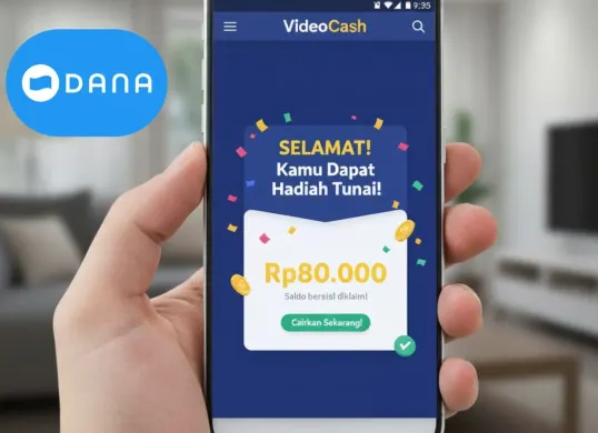 Cara klaim saldo DANA gratis dari aplikasi nonton video. (Sumber: Istimewa)